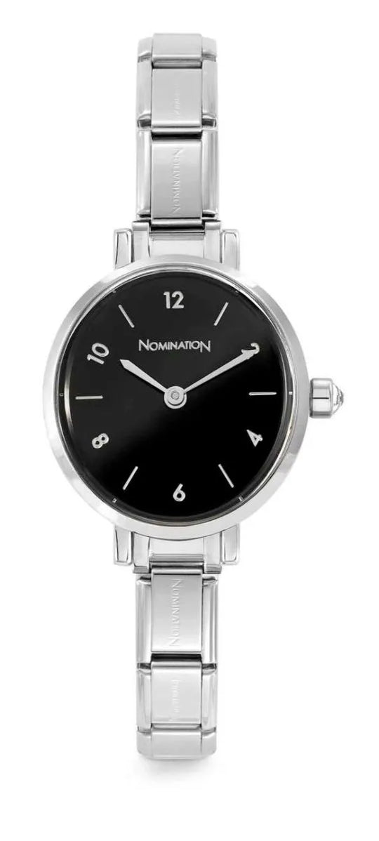 Paris Oval Black Dial Bracelet Watch 076038/012