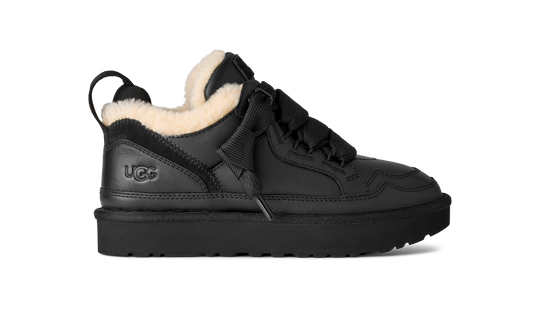 Women's UGG Lowmel Leather Trainers in Black