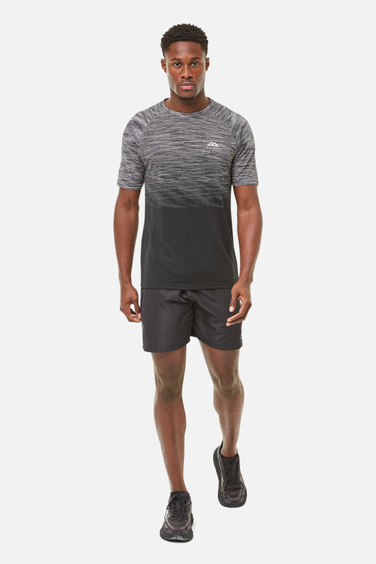 Men's Trailberg Black Summit Seamless T-Shirt Essential Black Short Twin Set