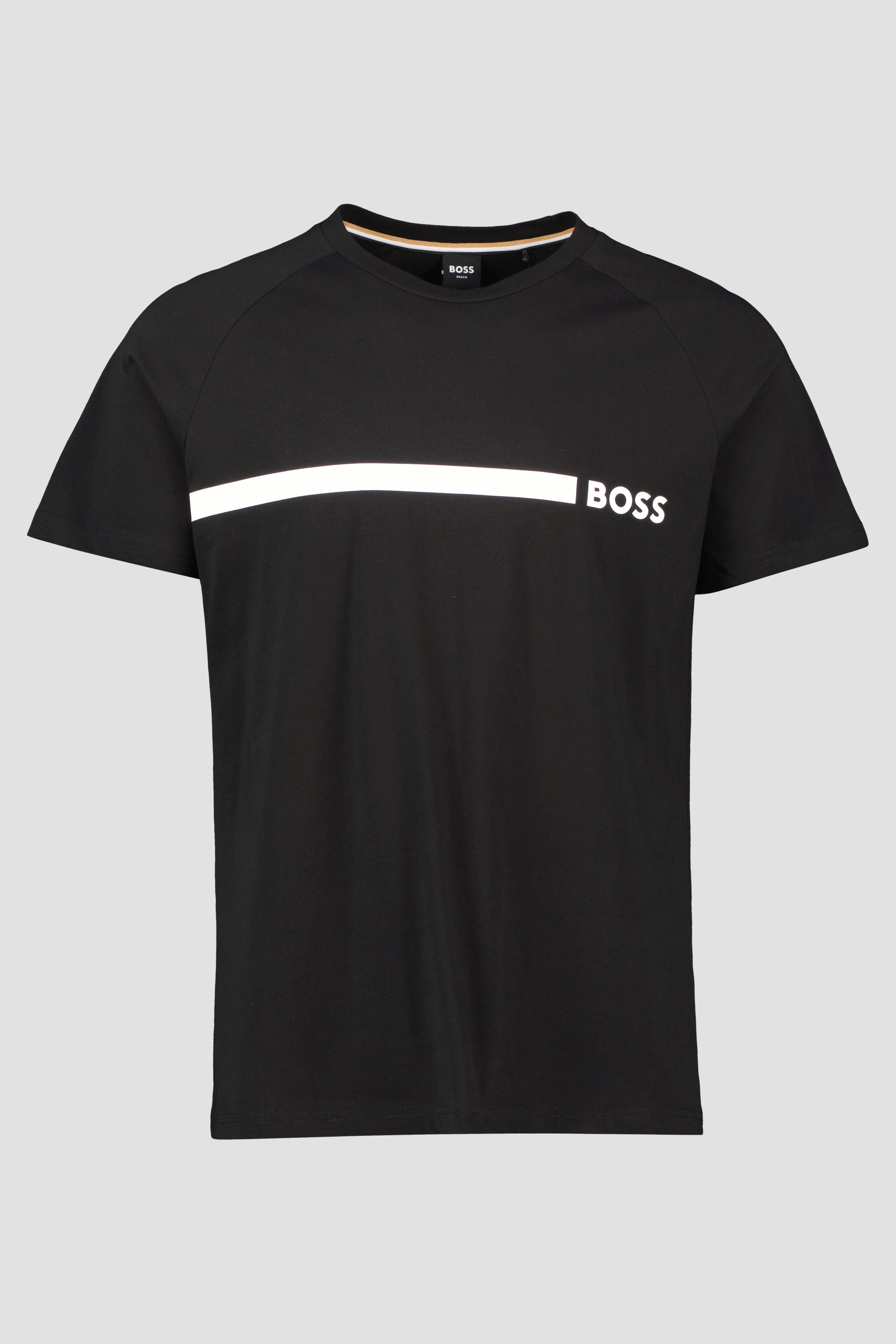 Men's BOSS Black RN Black Slim Fit Cotton Logo T Shirt