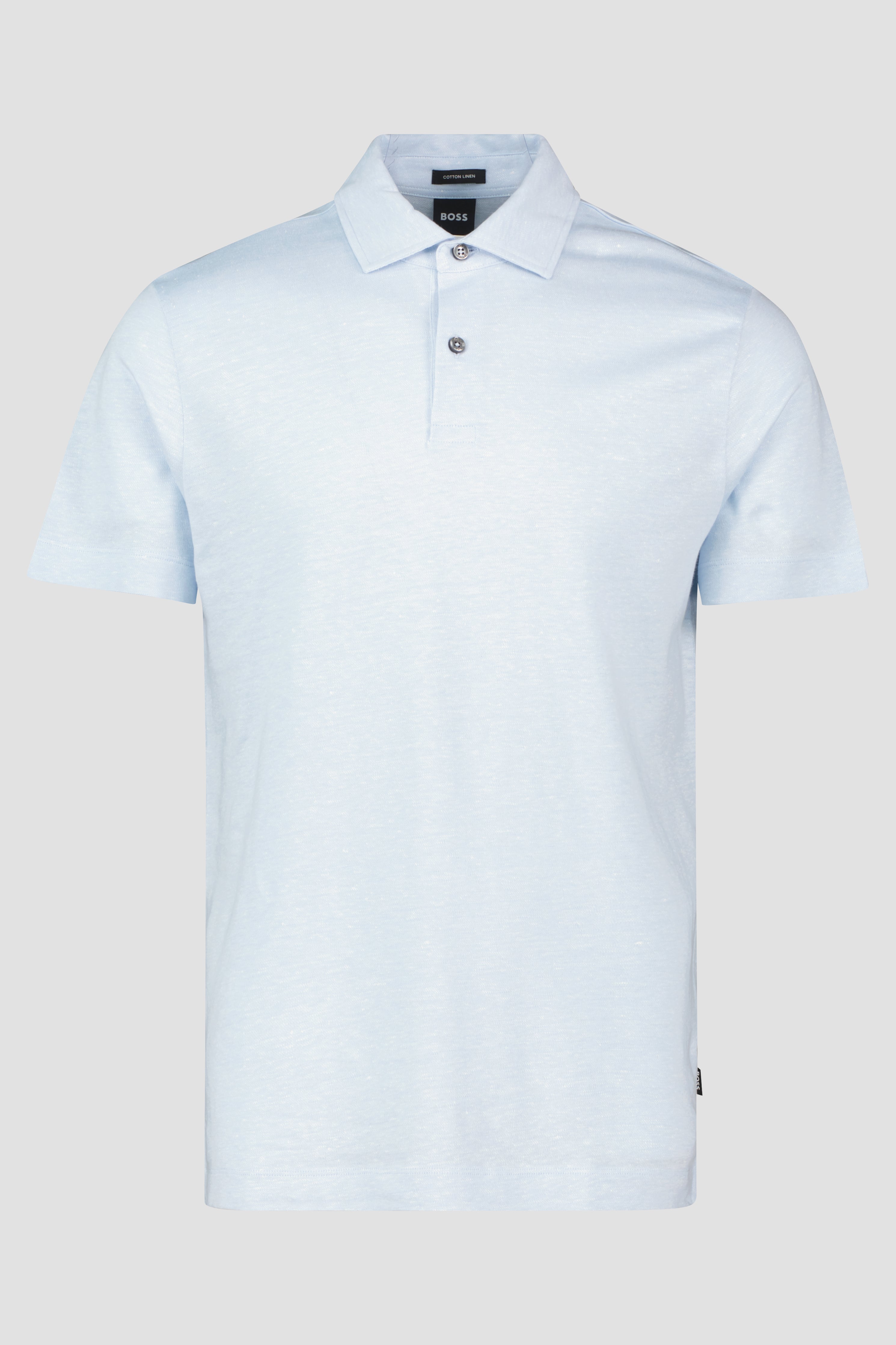 Men's BOSS Black Press 56 Pastel Blue Polo Shirt