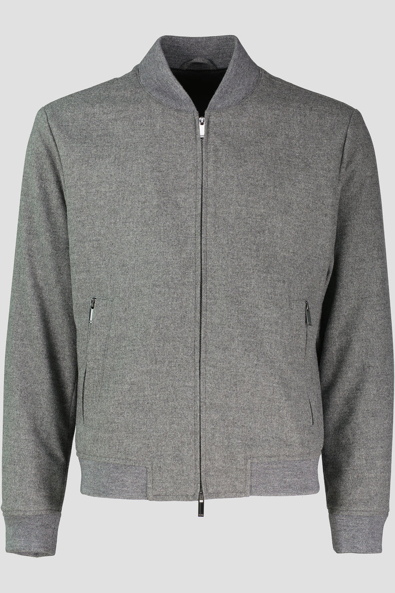Men's BOSS Silver P-Hanry-BMB-234 Slim Fit Jacket