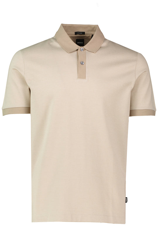 Mens BOSS Black H-Parlay 432 Light Beige Polo Shirt