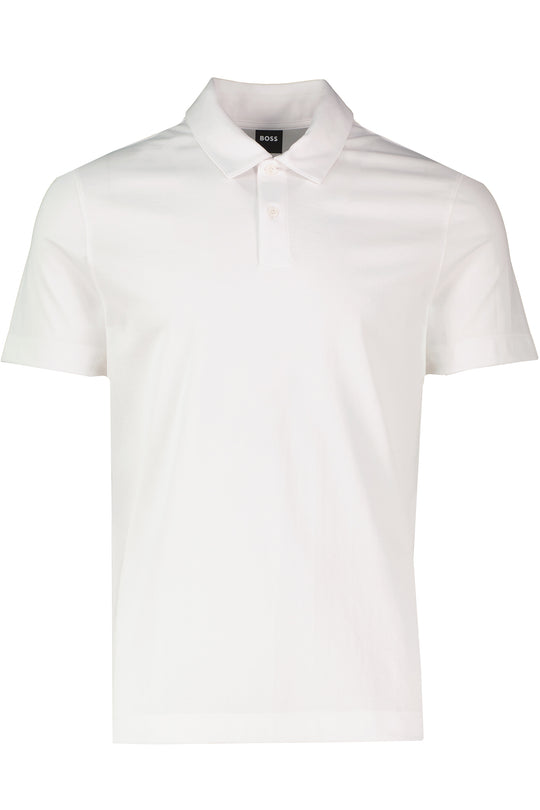 Men's BOSS Black P Paino 152 White Polo Shirt