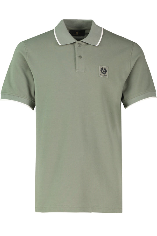 Men's Belstaff Sage Green Tipped Polo Shirt