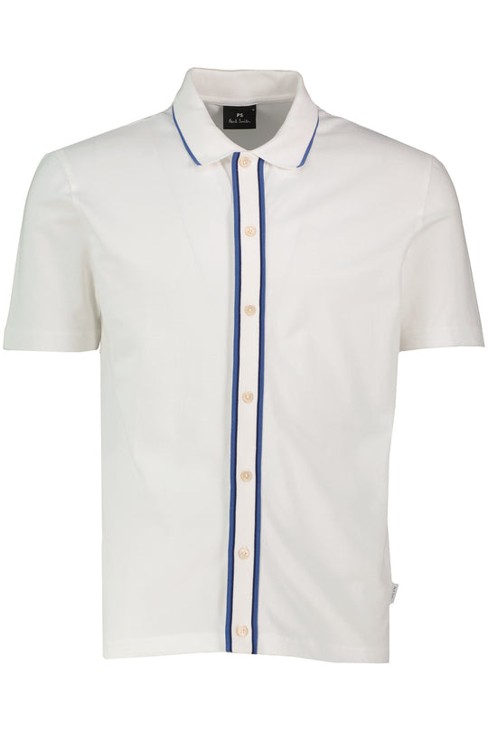Men's Paul Smith White Full Button Up Polo Shirt