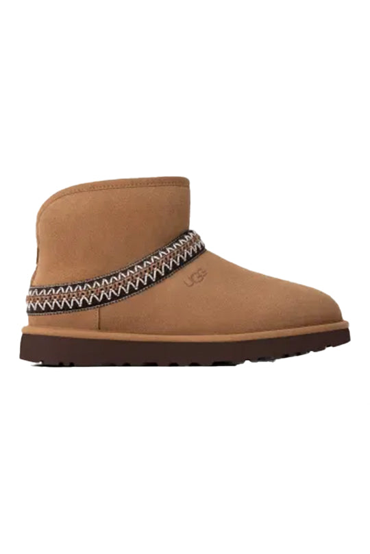 Women's UGG Classic Mini Cresent Boot in Chestnut