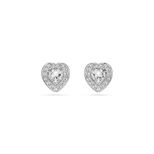 Swarovski Ariana Grande 2025 Capsule Collection: Angelic Heart Stud Earrings Rhodium Plated