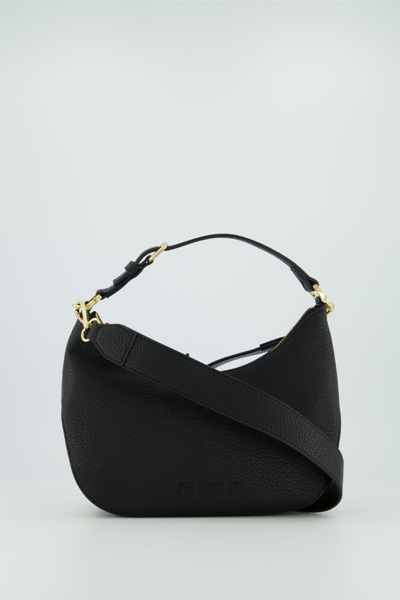 Women s Love Moschino Black Giant Hobo Bag ODs Designer Clothing