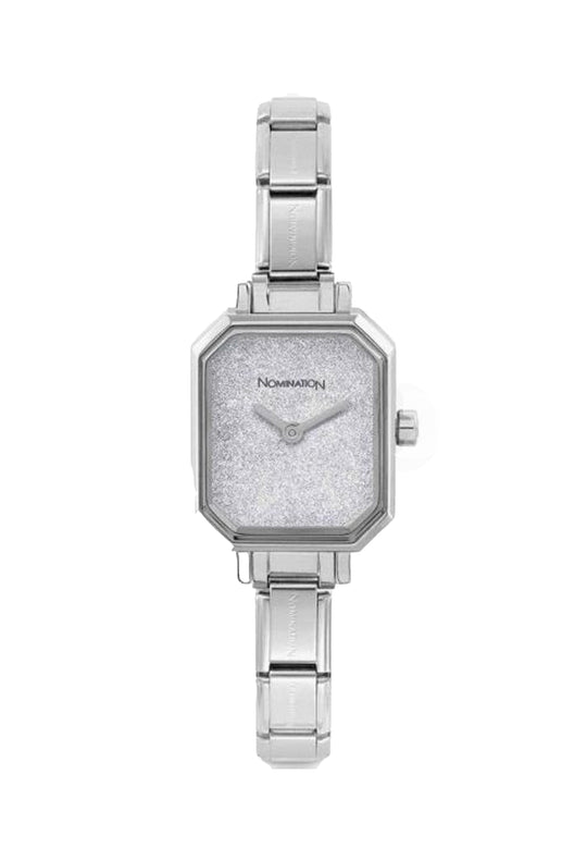 Nomination Ladies Paris Rectangular Glitter Dial Watch 076030/023