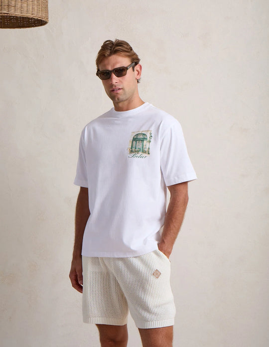 Men's Belier White Cafe De Belier Graphic T-Shirt