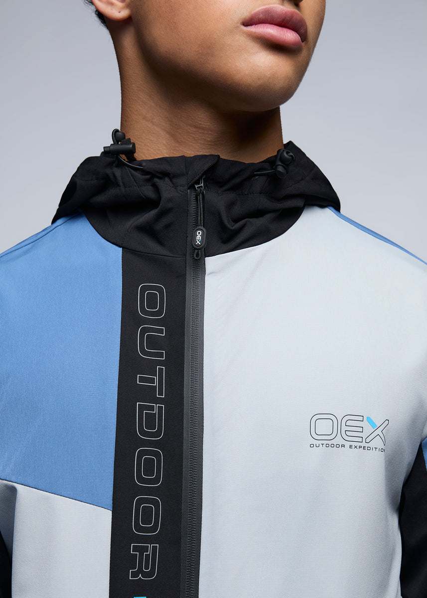 Men's OEX Dark Soft Blue Black Pennine Tracktop Jacket Pant Trac