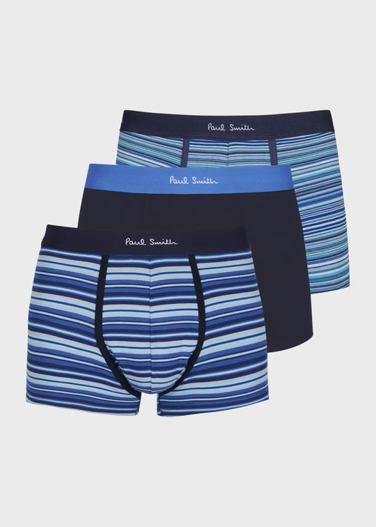 Men's Paul Smith Blue Signature Stripe 3 Pack Boxer