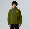 Mens The North Face 1/4 Zip Fleece Woodland Green Jacket