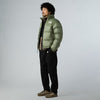 Mens The North Face 96 Retro Nuptse Bark Mist Green Jacket