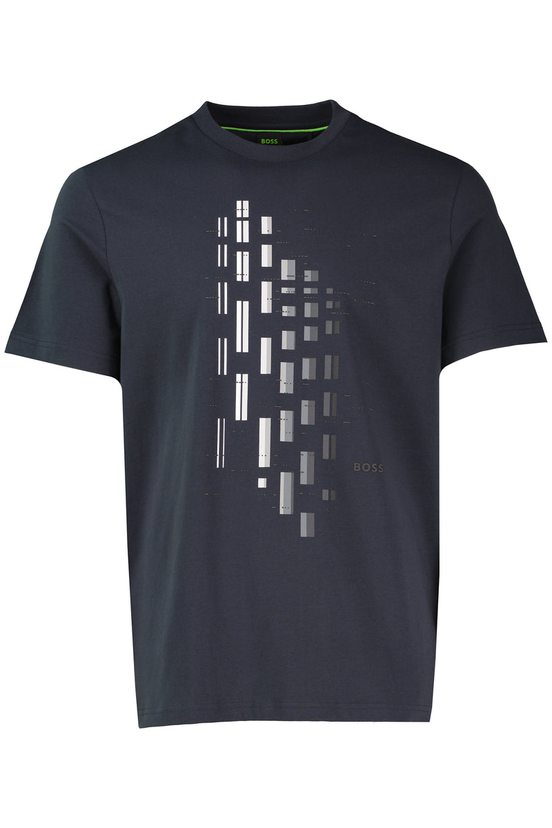 Mens BOSS Green Tee GRX Zone Dark Blue T Shirt