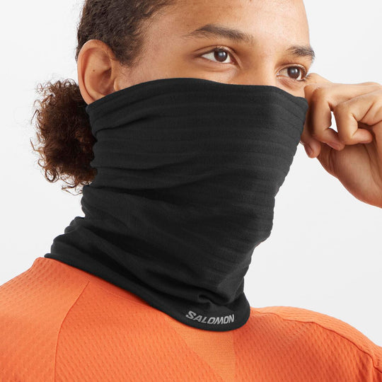 Unisex Salomon Black RS Warm Tube Neck Warmer
