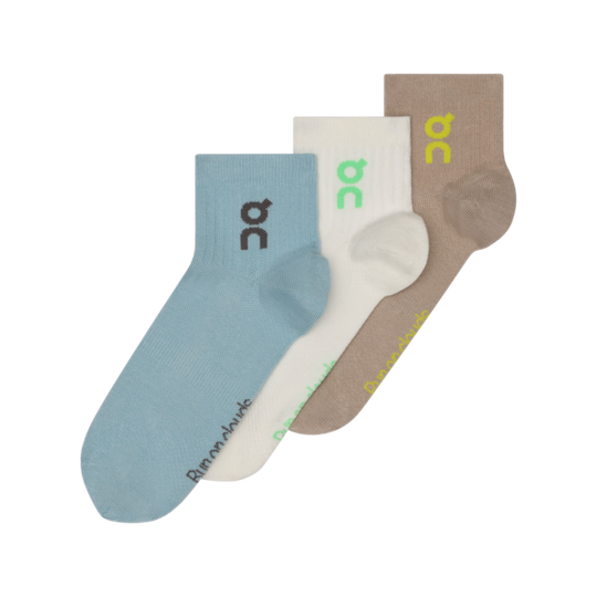 Unisex On Running Logo Sock Mid 3Pack in Desert