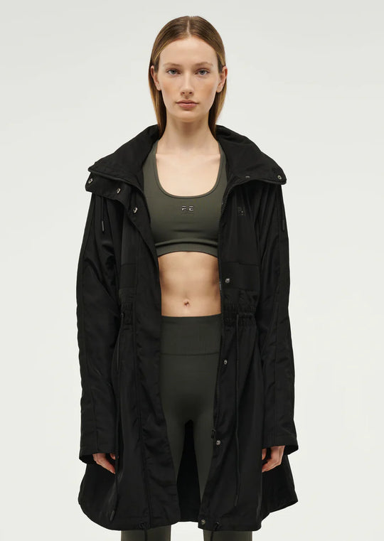 Women's P.E Nation Black Mid Length Man Down Jacket