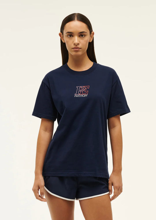 Women's P.E Nation Navy Blue Definition T-Shirt