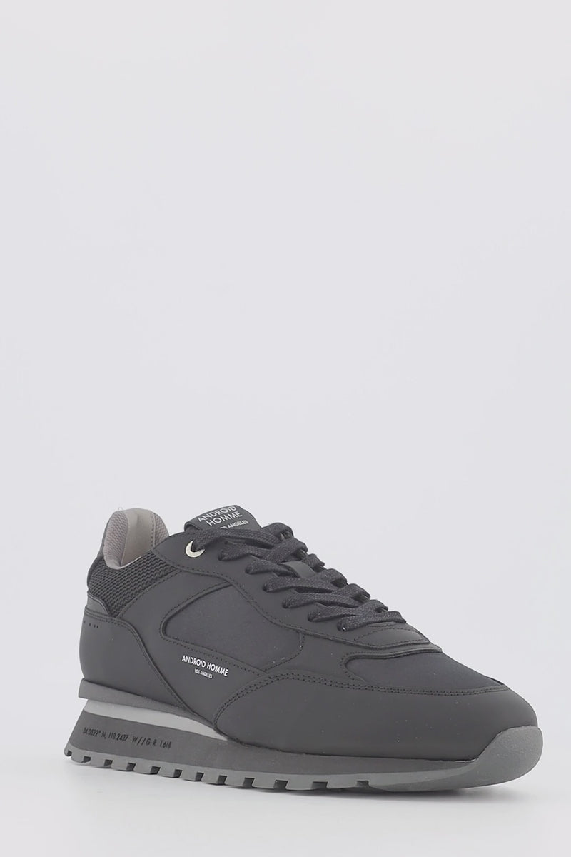 Men s Android Homme Black Lechuza Racer Reflective Python Trainers