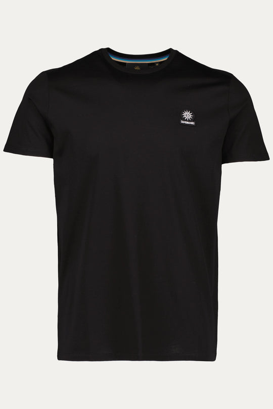 Men's Sandbanks Badge Logo Black T Shirt
