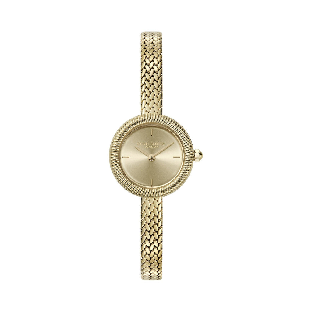 Gold Olivia Burton London watch.