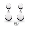 The Coast Pebble Droplet Earrings, a silver metal jewelry from Kit Heath, available at OD’s Jewellers in St Helens.