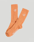 peach red run socks