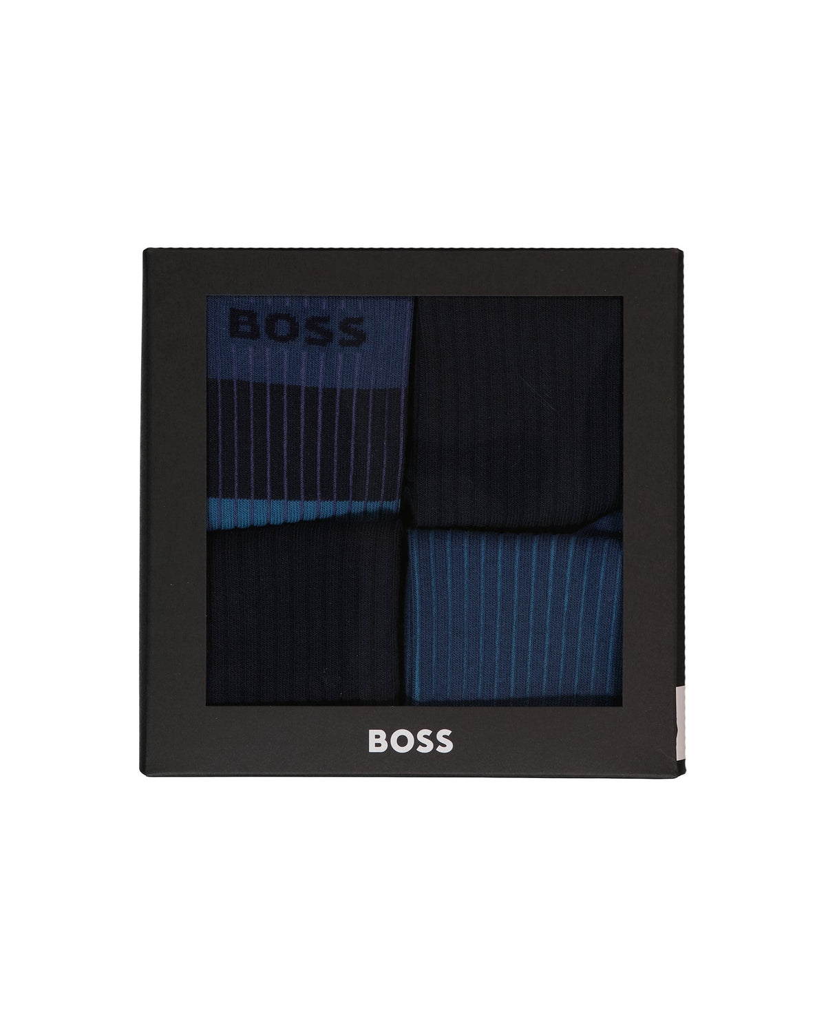 Men's BOSS Black 4 Pack Gift Set Blue Socks