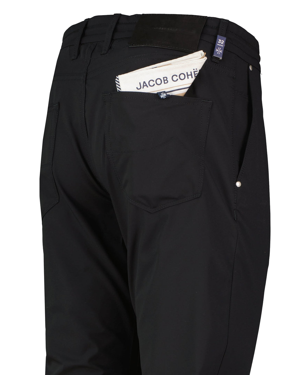 Mens Jacob Cohen Pharrell Active Relaxed Carrot Black Technical Pants