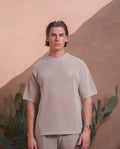 Men's Belier Taupe Crochet T Shirt