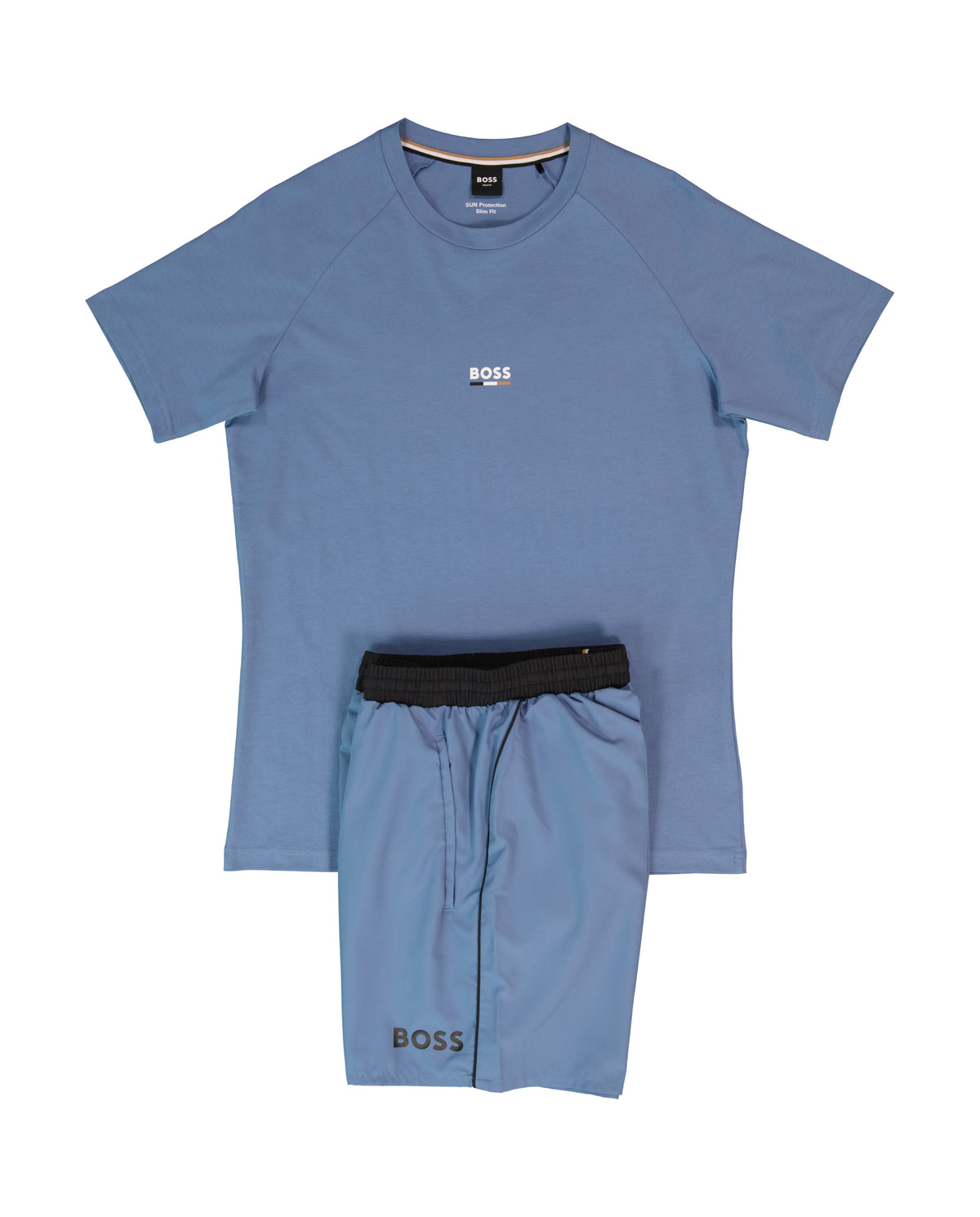 BOSS Black T-Shirt RN Slim Fit Light/Pastel Blue & Starfish Swimwear Set
