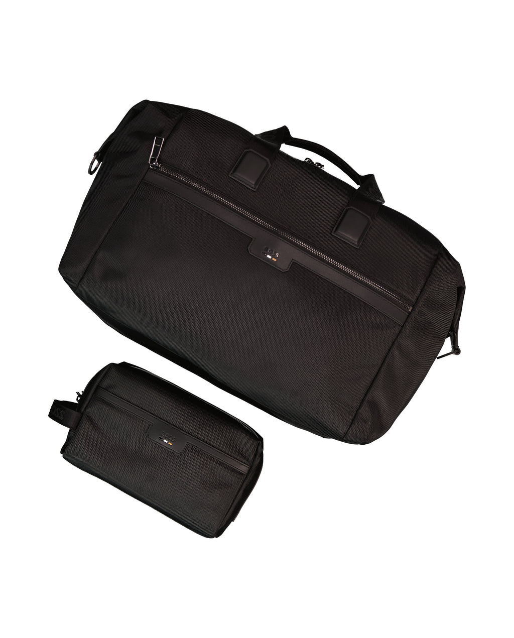 Men's BOSS Black Ray_N Black Soft Holdall Bag & Ray_N Black Wash Bag Two Piece Gift Set