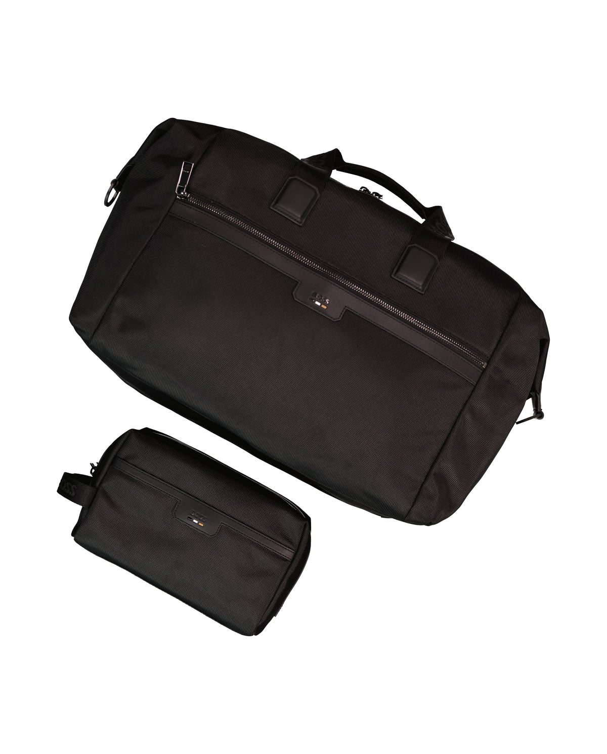 Men's BOSS Black Ray_N Black Soft Holdall Bag & Ray_N Black Wash Bag Two Piece Gift Set