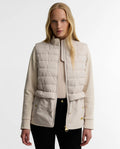 Women's Barbour International Ari Quilted Sweat In Moonbeam