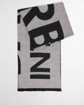 Women's Barbour International Milla Logo Scarf In Moonbeam/Black