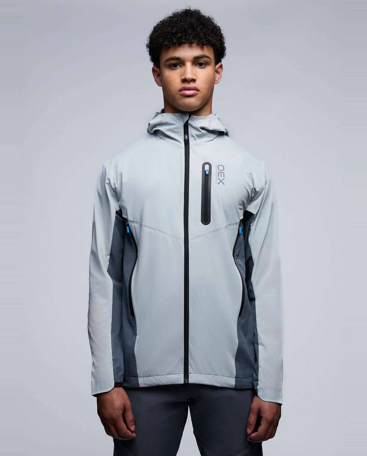 Men's OEX Light Grey Aspect Tracksuit Jacket