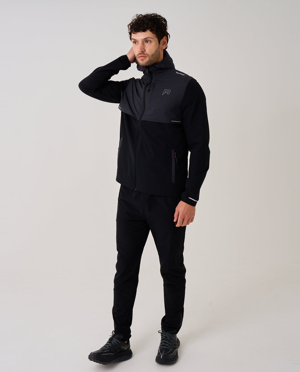Men's Reprimo Black Red Summit Windbreaker & Pant Set