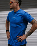 Mens Red Run Cobalt Blue Technical Runner Tee