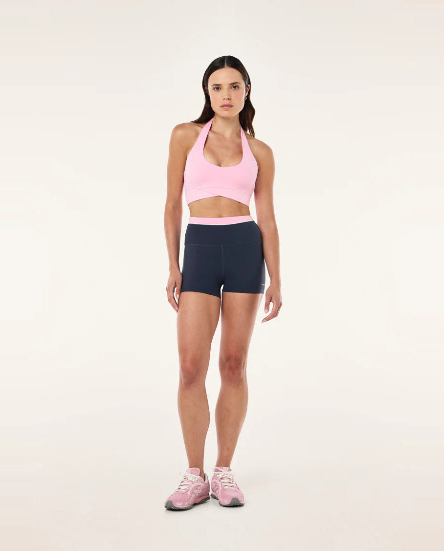 The Reflect 3" Bike Short in Marine Blue is made from our Active Lite fabrication, offering a lightweight, breathable feel designed for fast-paced movement. Cut in a high-rise 3" length, this bike short features contrast detailing at the waistband for a streamlined finish