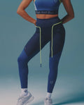 Person wearing a blue athletic outfit with 'Run Red Run' text on a gradient background