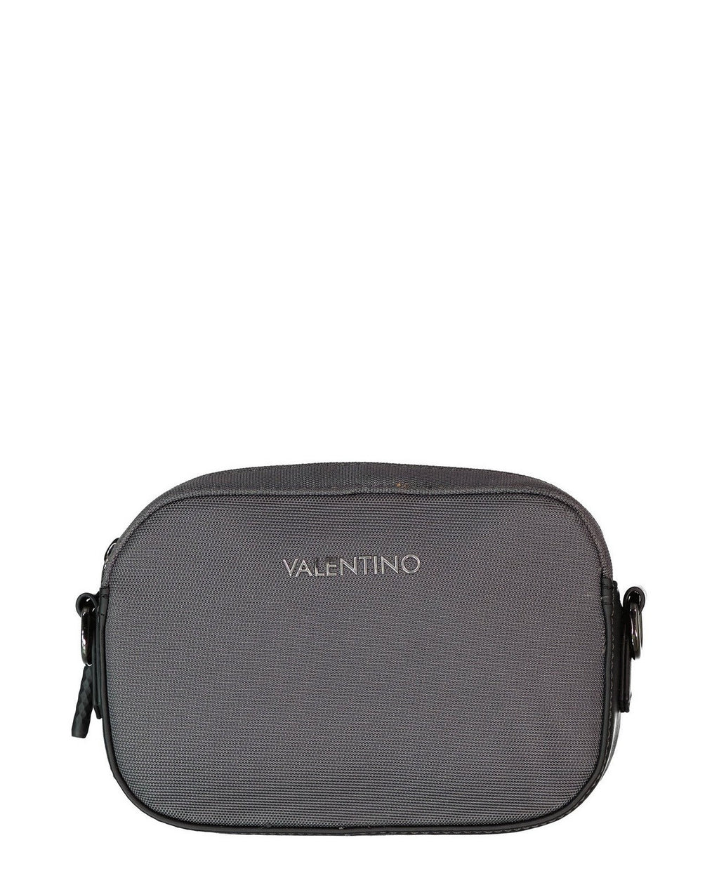 Men's Valentino Bags Tron Grey Black Camera Crossbody Bag