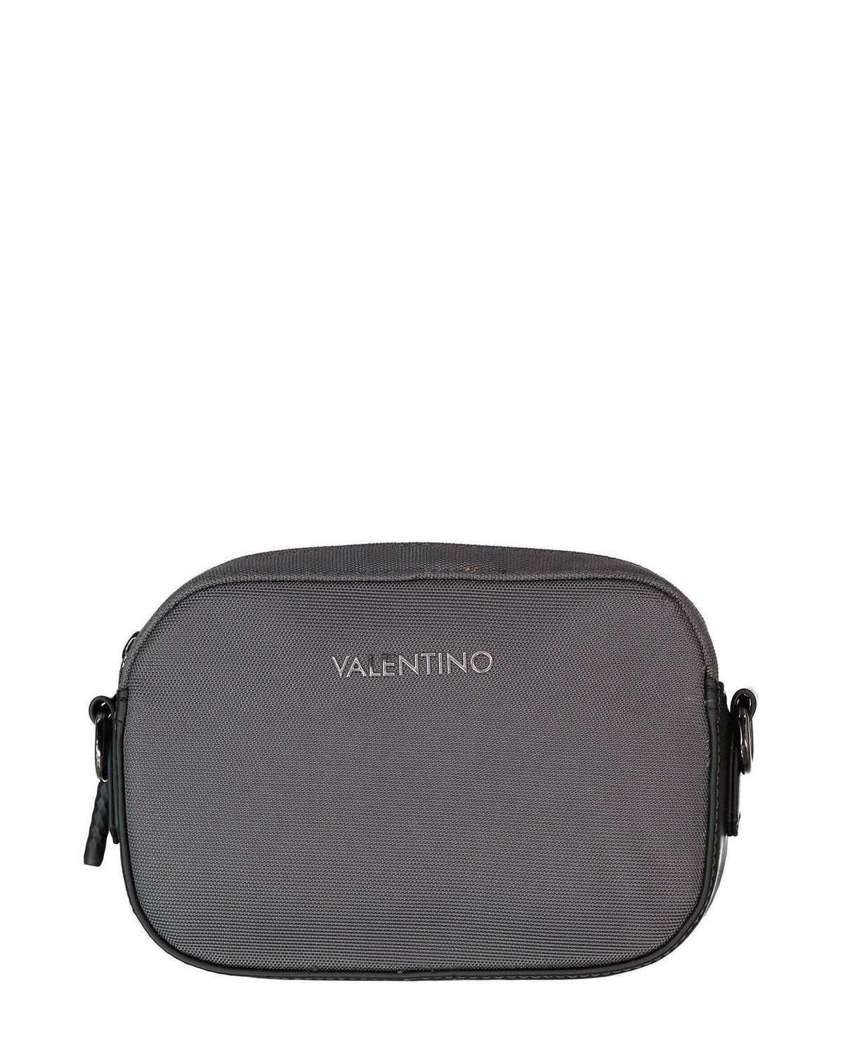 Men's Valentino Bags Tron Grey Black Camera Crossbody Bag