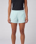 Women's On Running 5 inch Core Shorts 1 Flurry worn by model