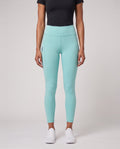 Women's On Running Performance Tights 7/8 Aquamarine worn by model