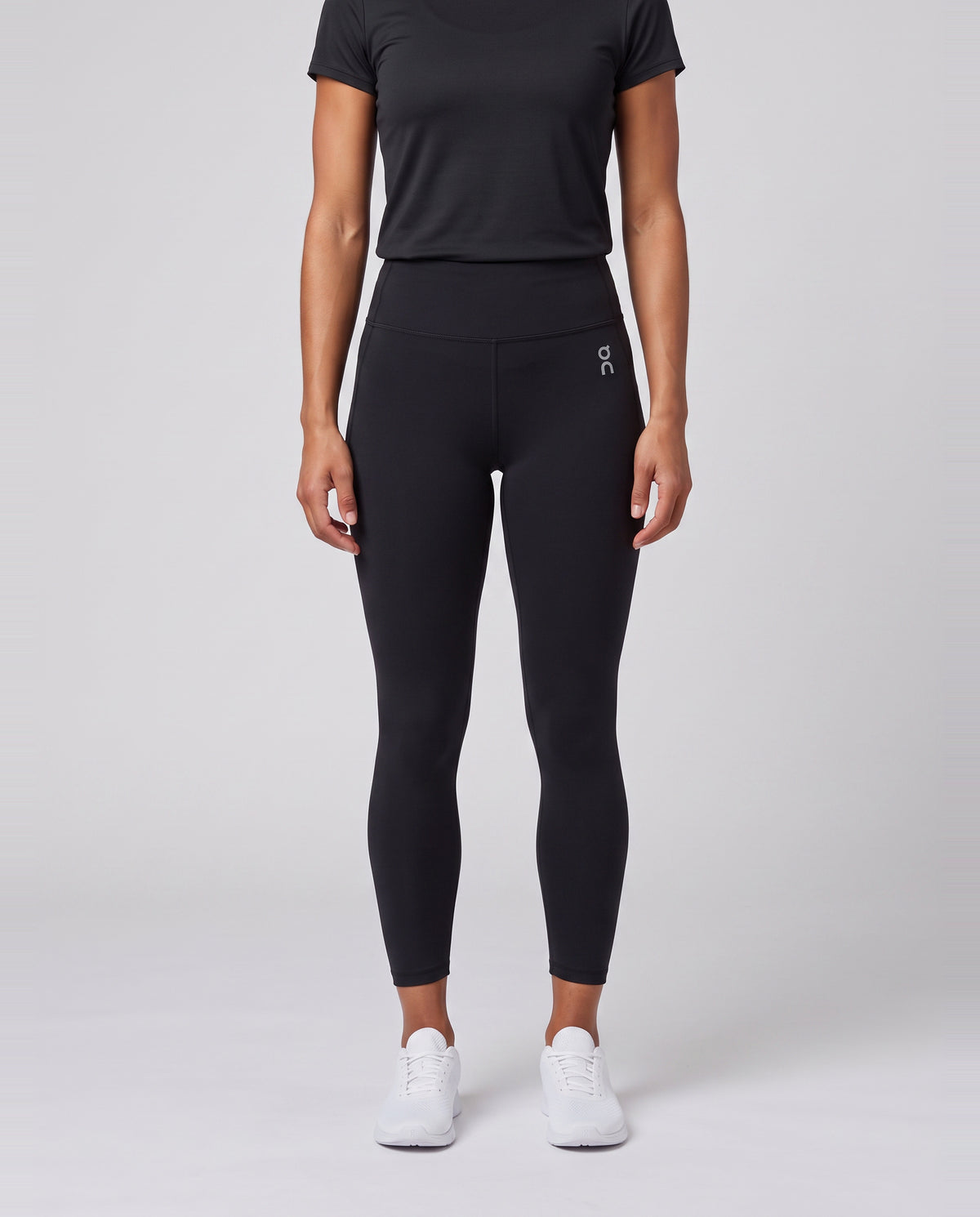 Women's On Running Studio Tights 7/8 Black worn by model