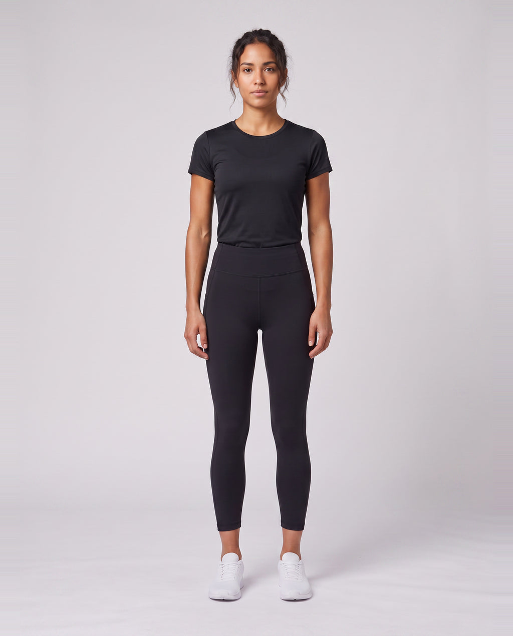 Women's On Running Train Tights 7/8 2 Black worn by model