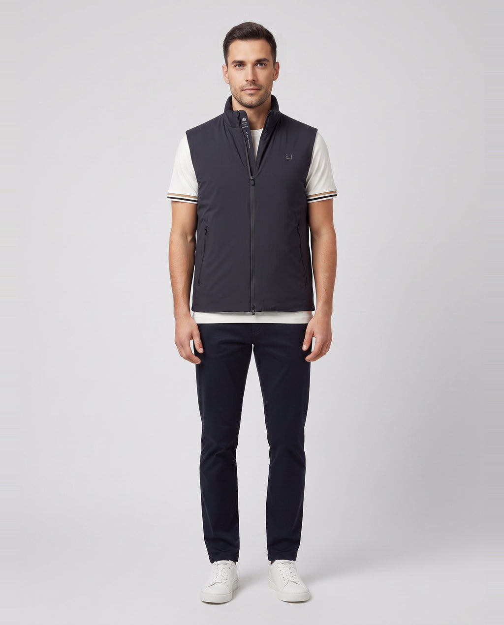 Men's UBR Navy Raptor Vest — on model