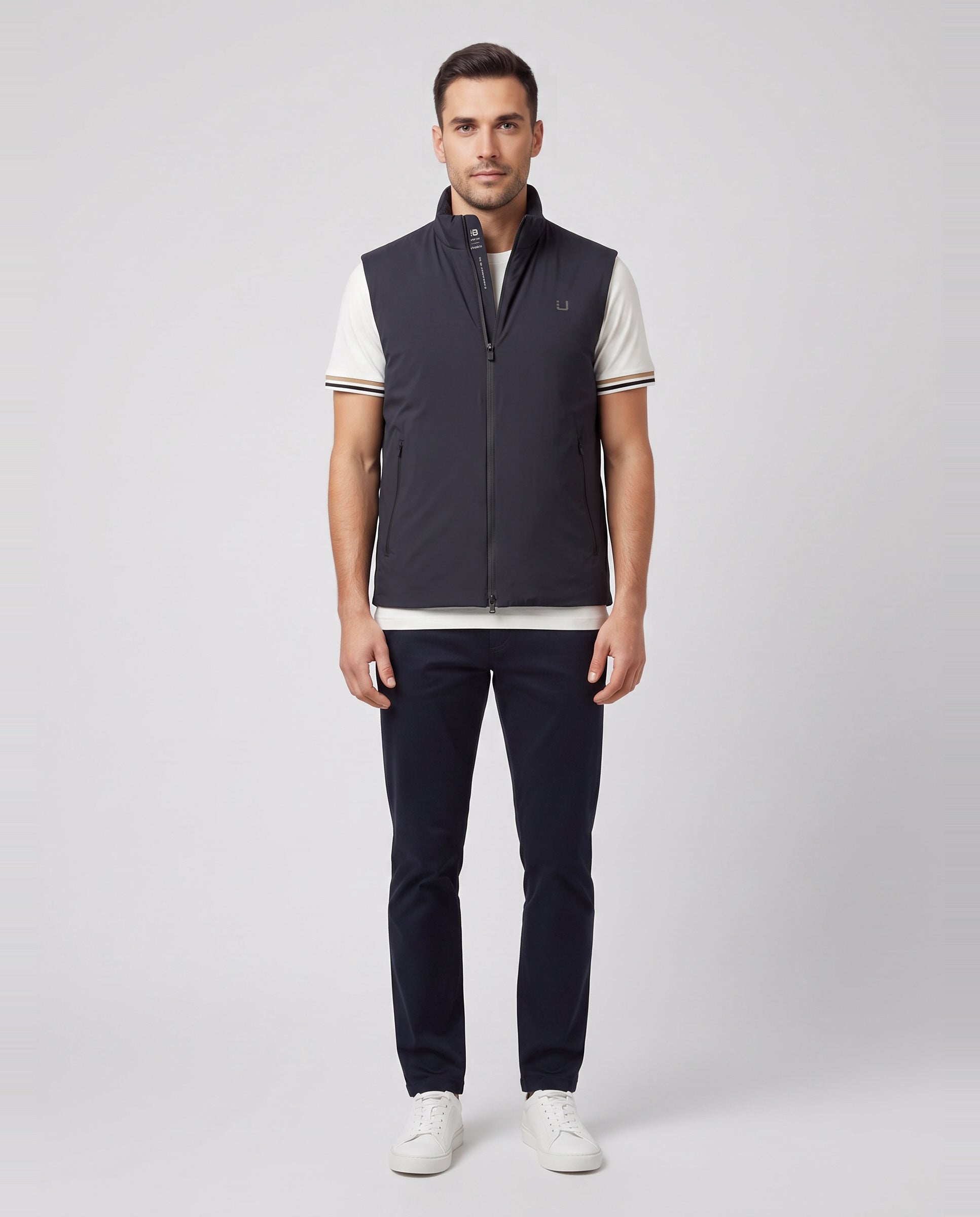 Men's UBR Navy Raptor Vest — on model